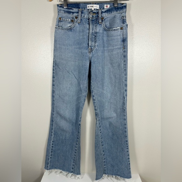 Re/Done Denim - RE/DONE Originals 2017 High Rise Crop Flare in ultra light